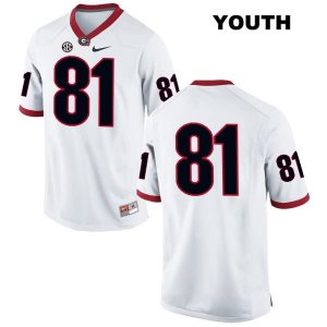 Youth Georgia Bulldogs NCAA #81 Chauncey Manac Nike Stitched White Authentic No Name College Football Jersey NIL7854FT